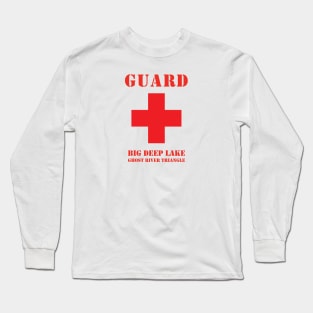 Big Deep Lake Lifeguard - red Long Sleeve T-Shirt